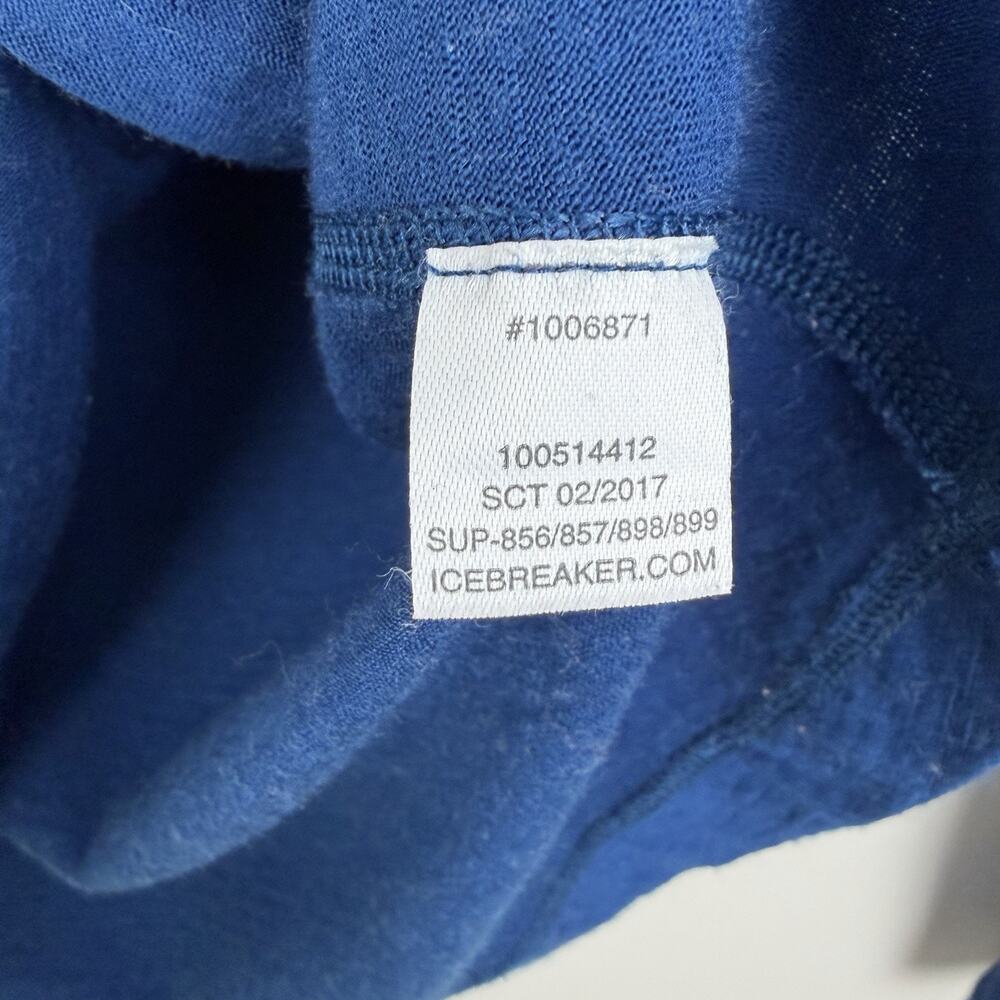Icebreaker Merino Wool T Shirt Women's M Blue 200 Long Sleeve Thermal Base Layer - Picture 9 of 9
